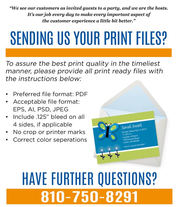 Sending us your print files?